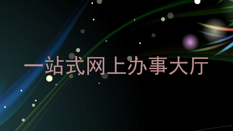 一站式网上办事大厅