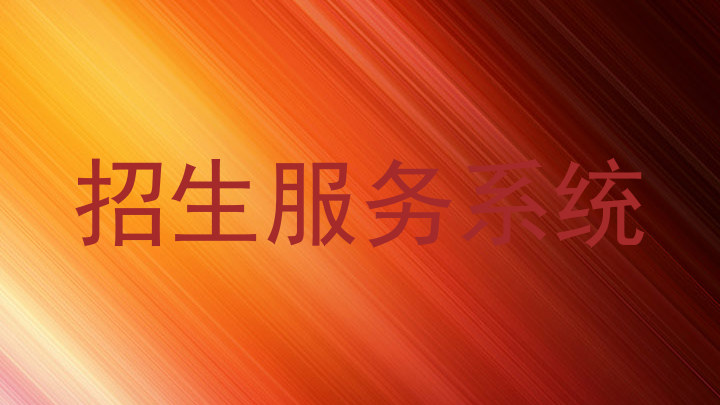 招生服务系统