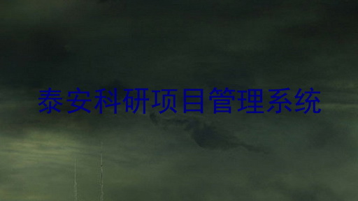 泰安科研项目管理系统