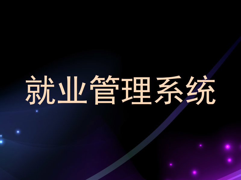 就业管理系统