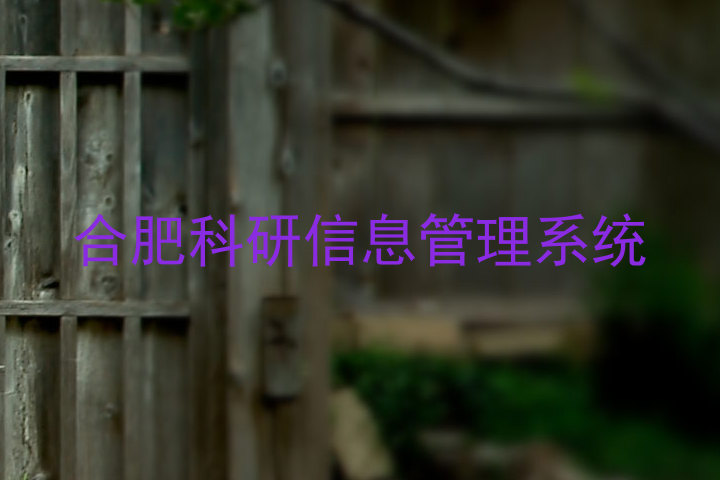 合肥科研信息管理系统