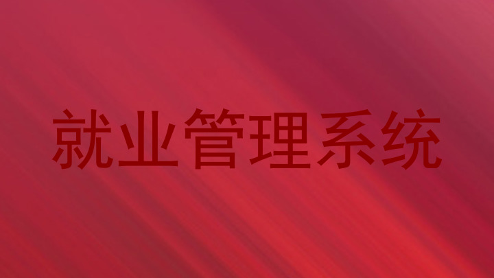 就业管理系统