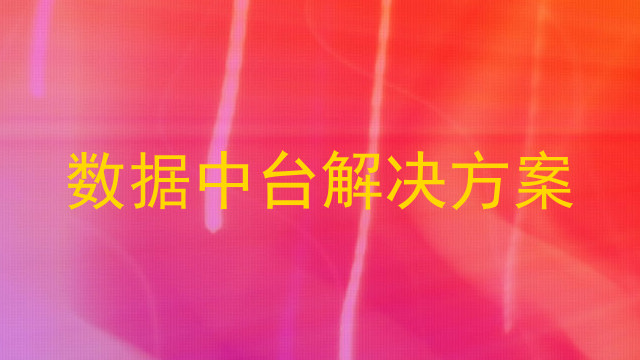 数据中台解决方案