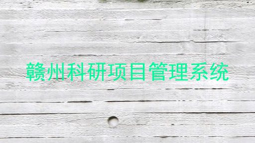 赣州科研项目管理系统