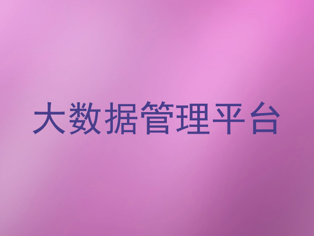 大数据管理平台