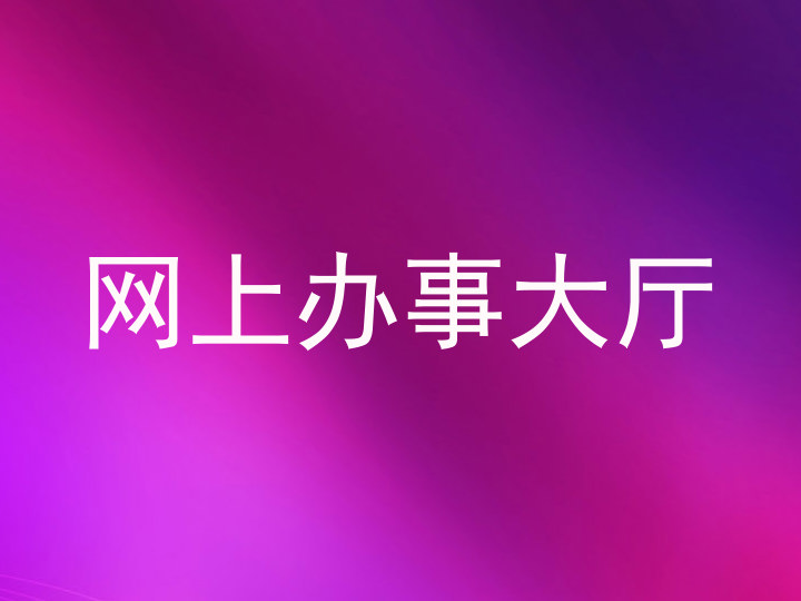 网上办事大厅