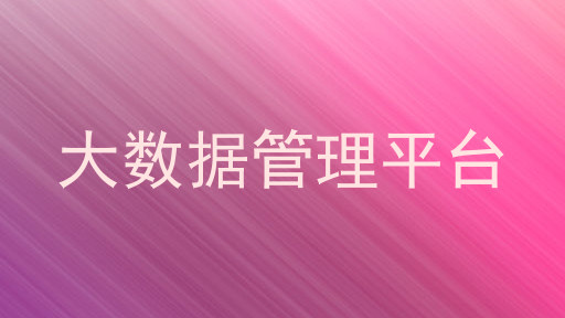 大数据管理平台