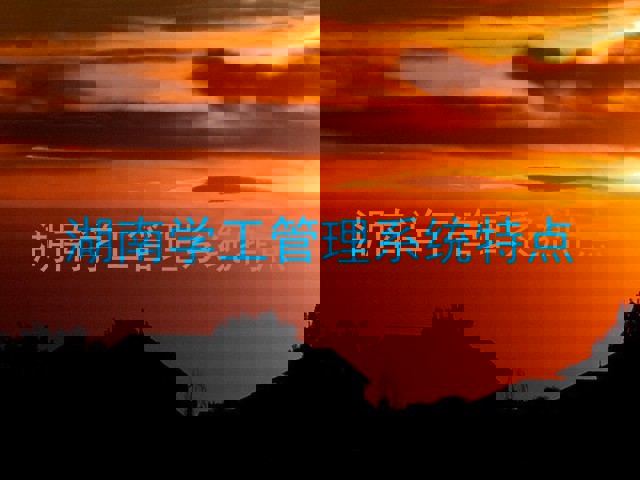 湖南学工管理系统特点