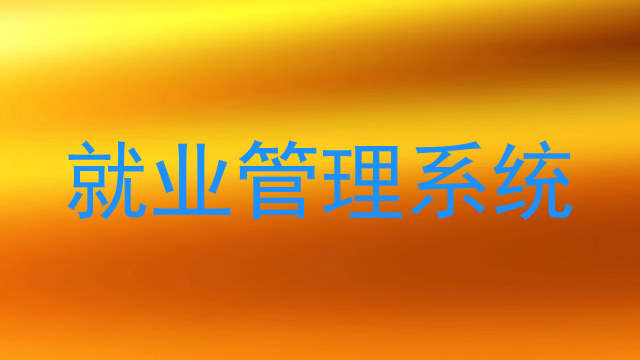 就业管理系统