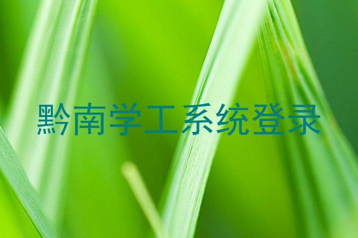 黔南学工系统登录