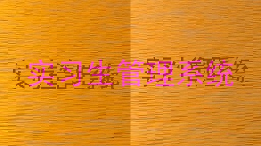 实习生管理系统