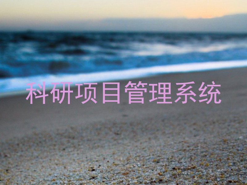 科研项目管理系统