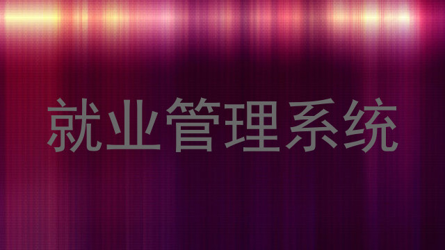 就业管理系统