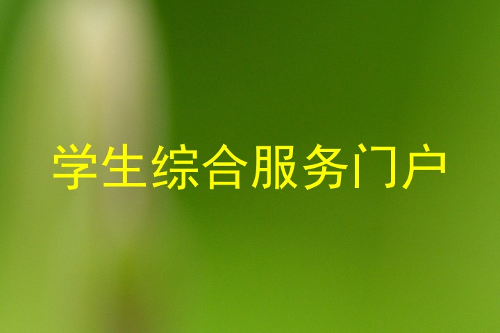 學(xué)生綜合服務(wù)門戶