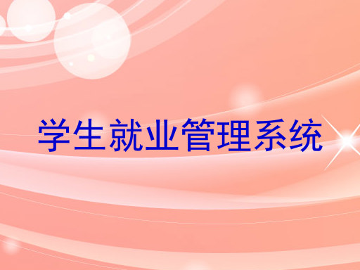 学生就业管理系统