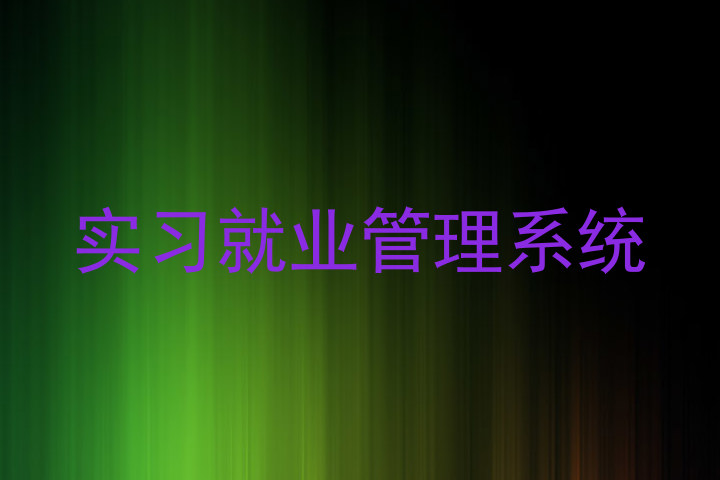 实习就业管理系统