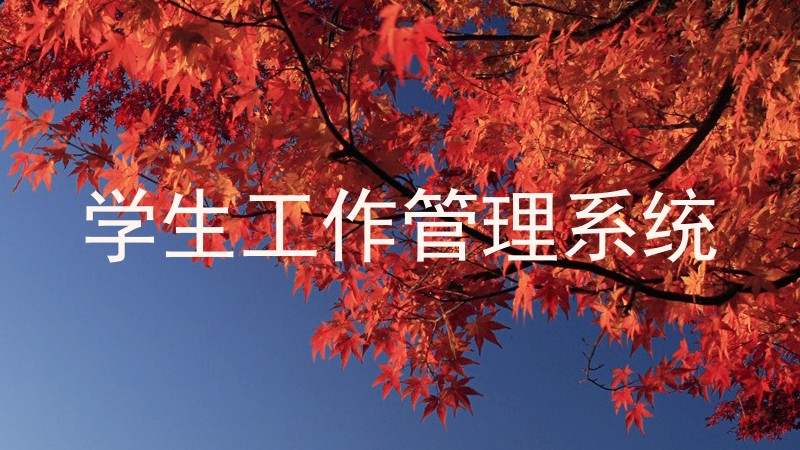学生工作管理系统
