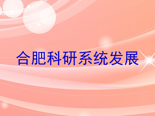 合肥科研系统发展