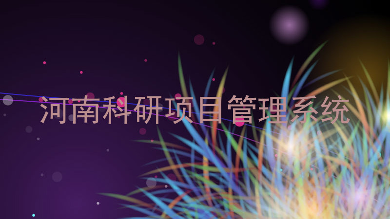 河南科研项目管理系统