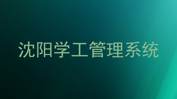 沈阳学工管理系统