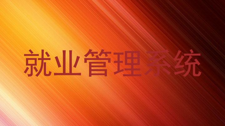 就业管理系统