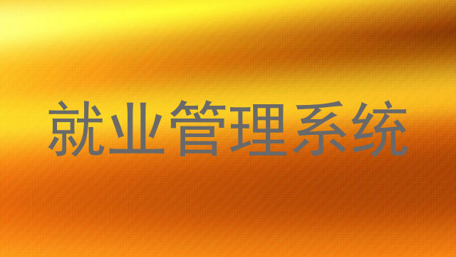 就业管理系统