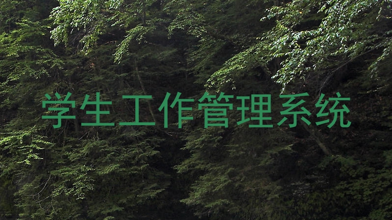 学生工作管理系统