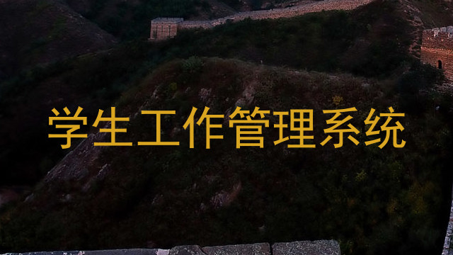 学生工作管理系统