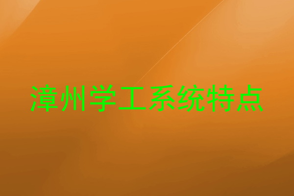 漳州学工系统特点