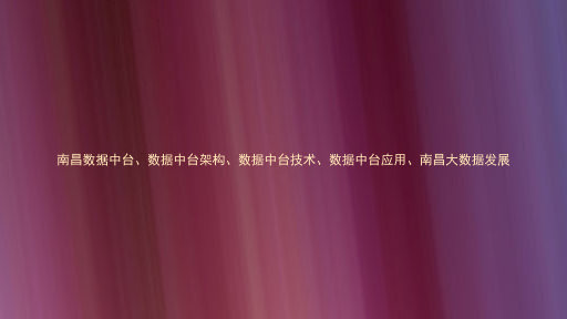 南昌数据中台、数据中台架构、数据中台技术、数据中台应用、南昌大数据发展