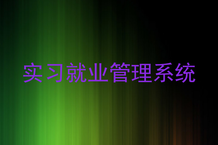 实习就业管理系统