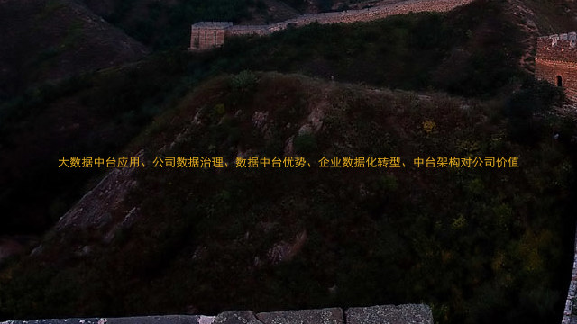 大数据中台应用、公司数据治理、数据中台优势、企业数据化转型、中台架构对公司价值