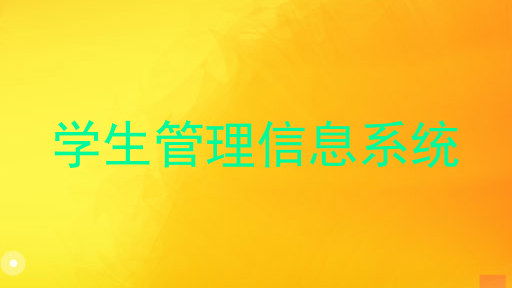 学生管理信息系统