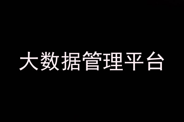 大数据管理平台