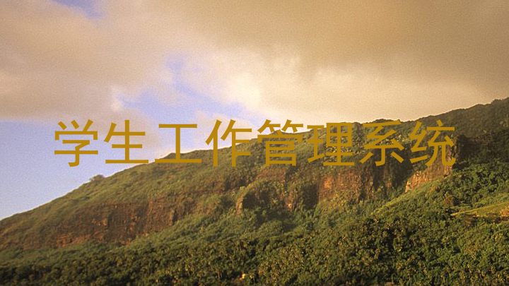 学生工作管理系统