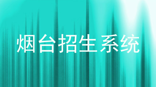 烟台招生系统