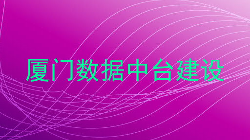 厦门数据中台建设