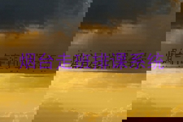 烟台走班排课系统