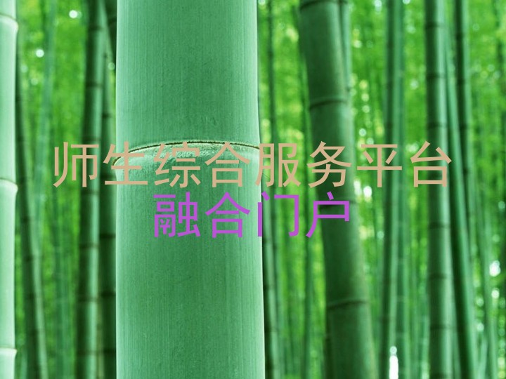 师生综合服务平台|融合门户