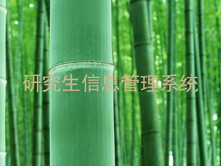 研究生信息管理系统