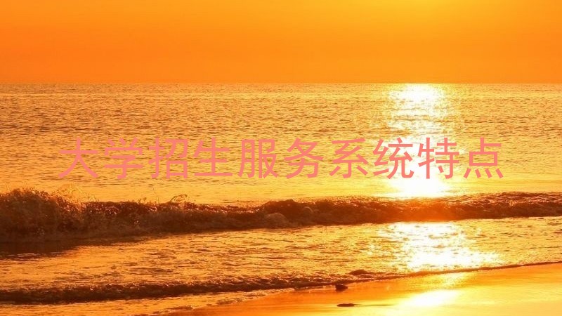 大学招生服务系统特点