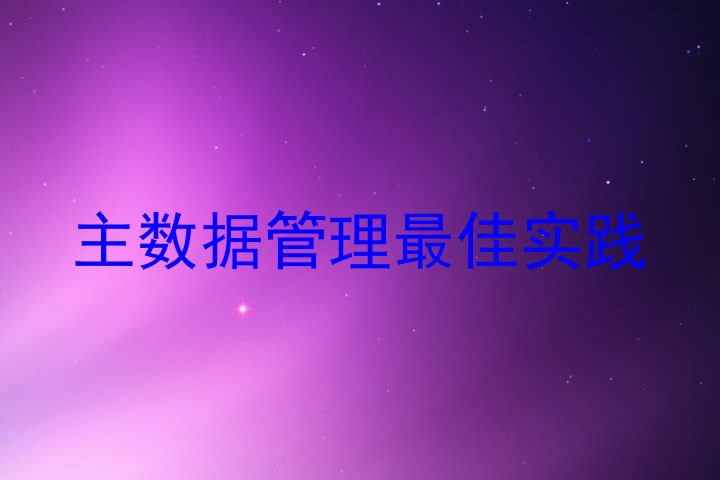 主数据管理最佳实践