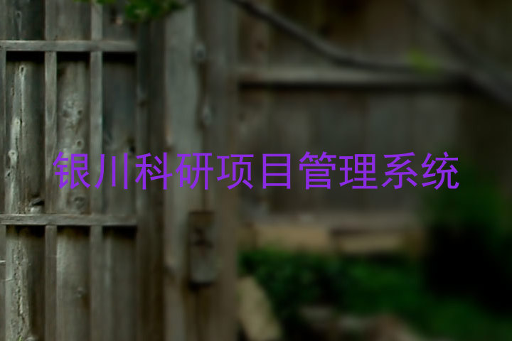 银川科研项目管理系统