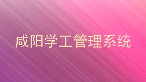 咸阳学工管理系统
