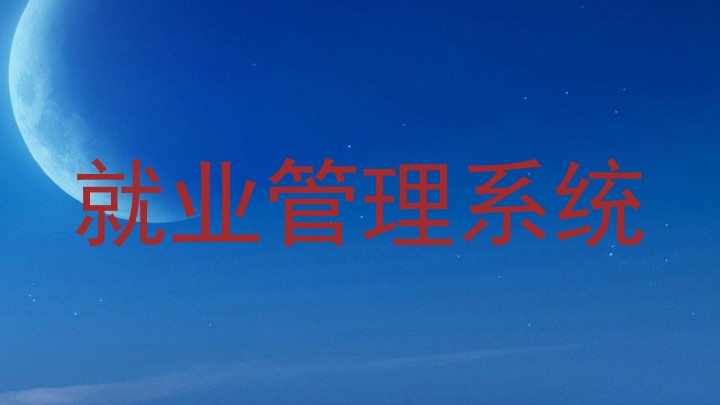 就业管理系统