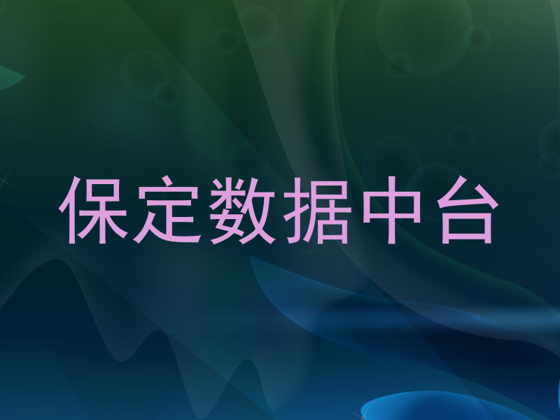保定数据中台