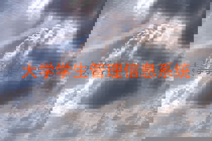 大学学生管理信息系统