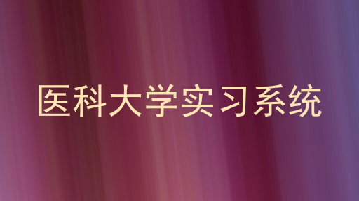 医科大学实习系统
