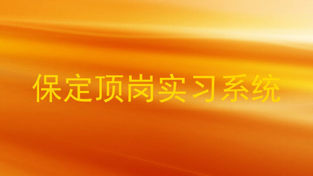 保定顶岗实习系统