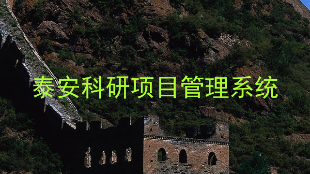 泰安科研项目管理系统